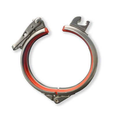 SUS304 スピードリリリースのパイプクランプ 急速ロックダクトリング ドラムロックリングクランプ