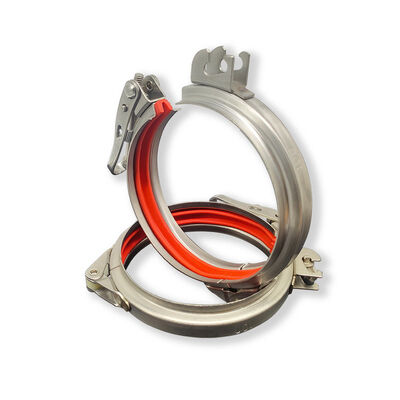 SUS304 スピードリリリースのパイプクランプ 急速ロックダクトリング ドラムロックリングクランプ